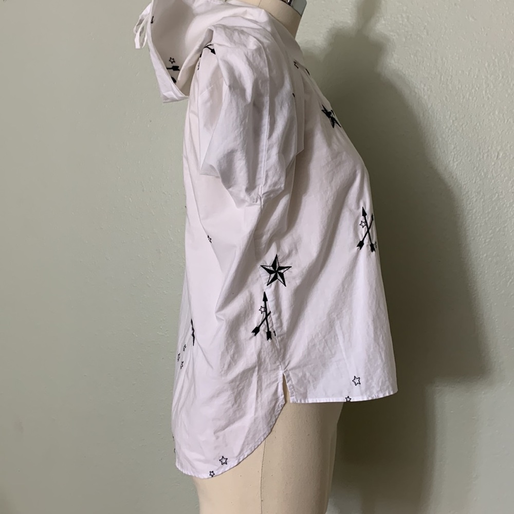 Topshop Embroidered Button Down Top - image 6